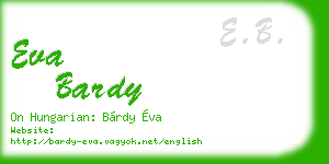 eva bardy business card